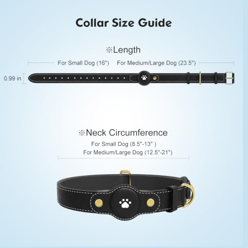 GPS Tracker for Dogs (Black / S(8.5''-13''))