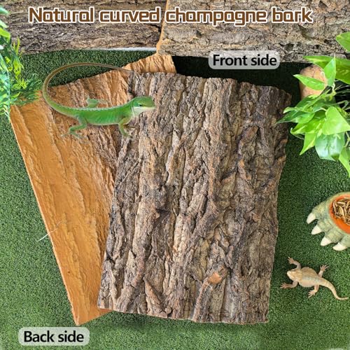 Cork Terrarium Background 11.8x7.9in 10PCS Natural Reptile Cork Bark Flats Terrarium Board Bearded Dragon Climbing Wall Mat Tank Accessories Decor for Lizard Chamelon Snake Turtle Spider Crested Gecko (10PCS-11.8x7.9in)