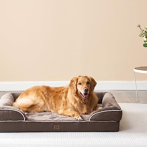Orthopedic Extra Large Dog Bed (Brown / 44.0"l X 32.0"w X 6.5"th)