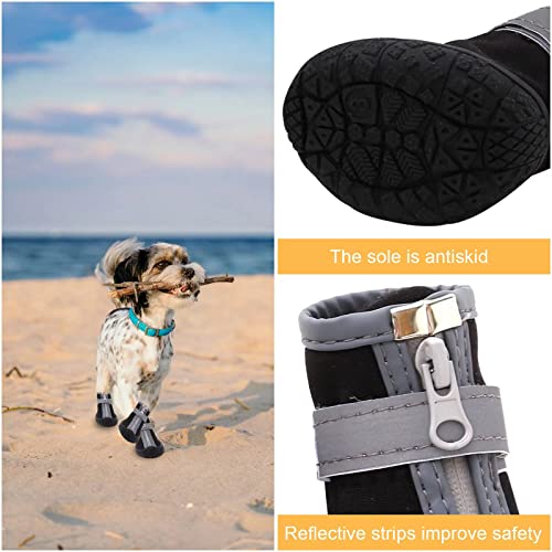 Dog Shoes for Small Dogs (#3 (width 1.49 inch) for 10-15 lbs)