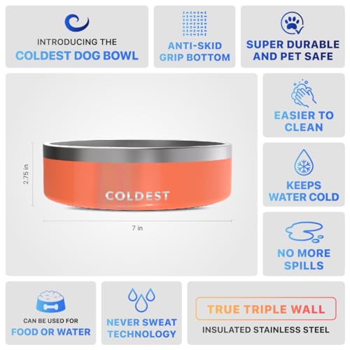 Coldest Dog Bowl (42 oz / Candy Red Glitter)