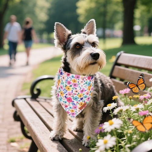 Floral Dog Bandana (Small / Flower-1)