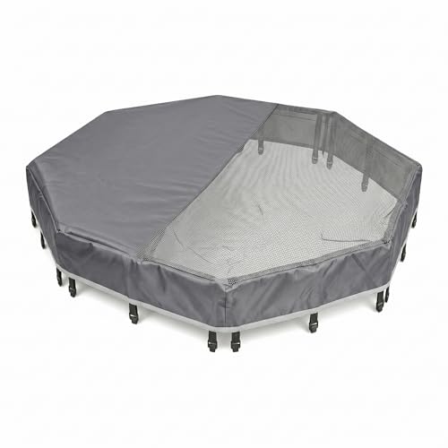 Octagonal Playpen Top Cover for 24" Side Metal Pet Pen (Gray / No Pen: 00-Inch High)