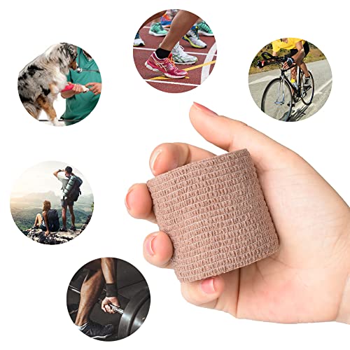 2 Inches Self Adhesive Bandage Wrap Cohesive Wrap (2 Inch / Brown)