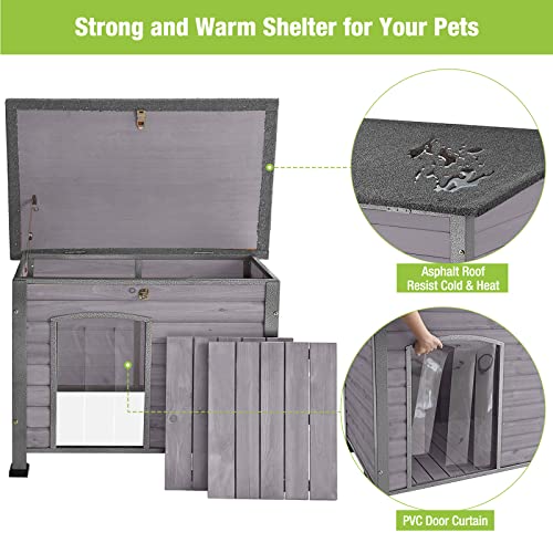 Chew Proof Dog House with Metal Iron Frame Outdoor Dog Kennel for Small Medium Large Indoor Dog Cage