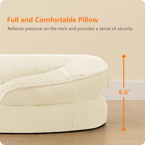 Orthopedic Waterproof Medium Dog Bed Sofa (Beige / Medium(36 x 25.5 x 6 inch))