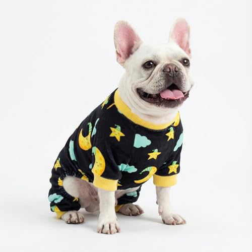 Moon and Stars Dog Fleece Pajamas (Moon and Stars / XX-Large)