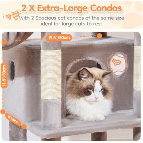 Heavy Duty Cat Tree (Sturdy-73IN / Light Gray)