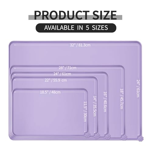 Silicone Pet Feeding Mat (Lilac Purple / 18.5" x 11.5")