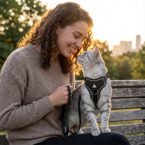 Cat Harness and Leash Set (Black / XX-Large)