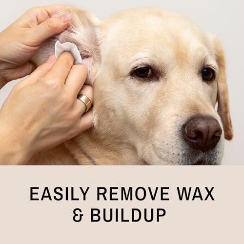 Fresh Ear Cleaning Wipes for Dogs. Made in the USA from Natural Ingredients. Unscented. Safe and Non