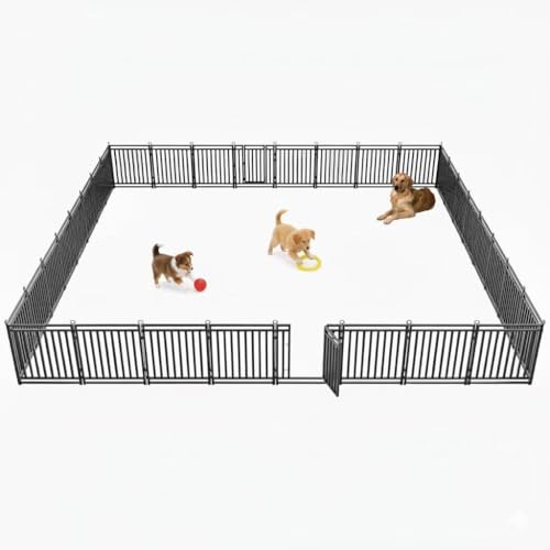 Thickened Outdoor Dog Fence (47" Height / 32 Panels)