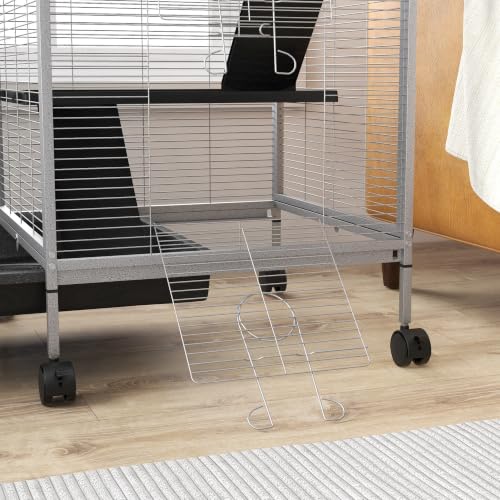 Metal Small Animal Cage (20.5"L x 20.5"W x 44.8"H / White)