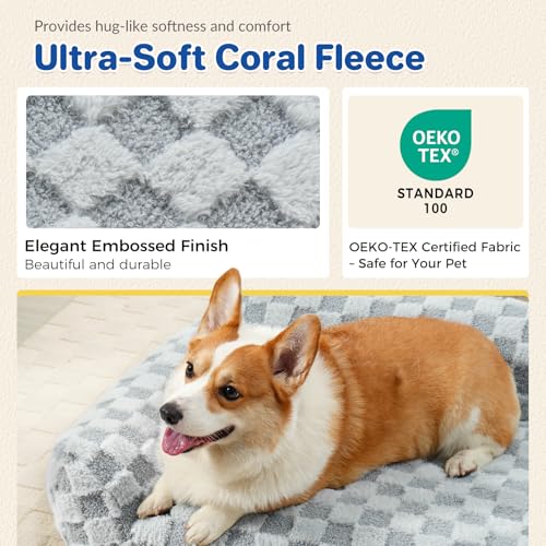 Large Dog Bed Sofa (Grey / 38x29x10")