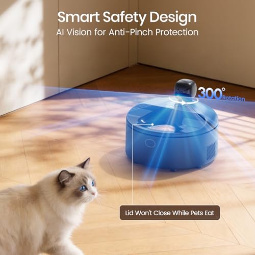 Automatic Wet Food Cat Feeder with Cooling (Black)