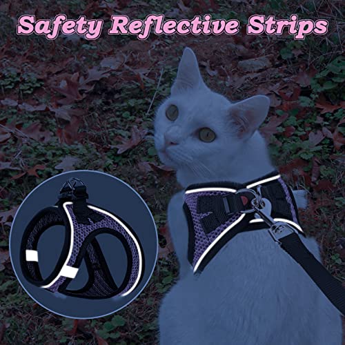 Cat Harness and Leash for Walking Escape Proof (XXS / Lpink)