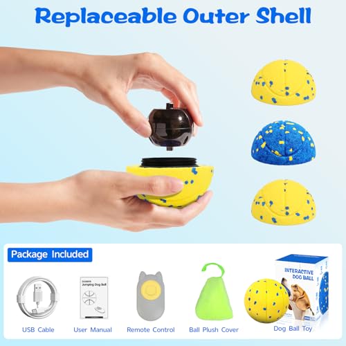 Smart Dog Ball Interactive Dog Toy with Remote Control (Blue)