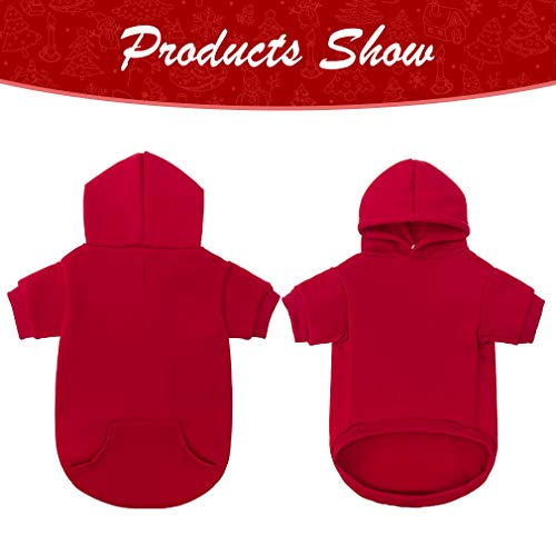 Dog Hoodie for Large Medium Small Dogs (Red / Large)
