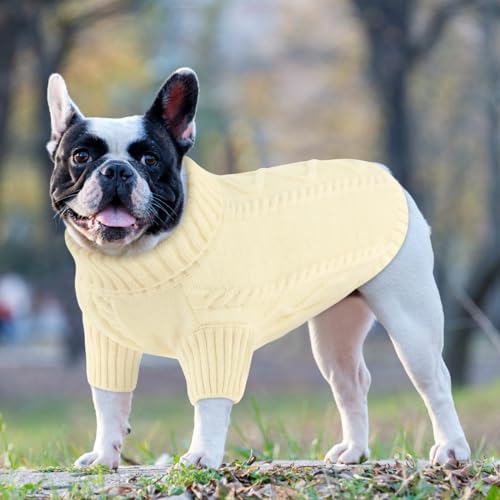 Small Dog Sweater for Small Dogs Girl (X-Small / White)