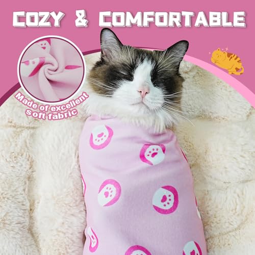 Cat Grooming Wrap for Nail Trimming (XL-31.5in ( Weight:＜ 25lbs ) / PinkPaw)