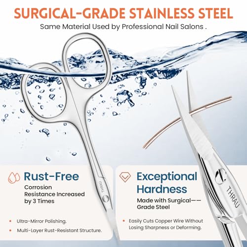 Left Handed Cuticle Scissors Surgical Grade Stainless Steel (Left Handed)