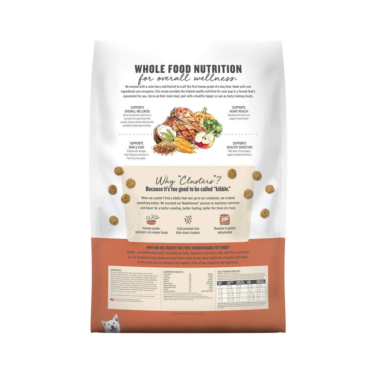 Whole Food Clusters Grain Free Beef Dry Dog Food (10 Pound (Pack of 1))