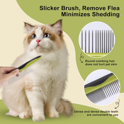 6 PCS Dog and Cat Grooming Kit (Green)