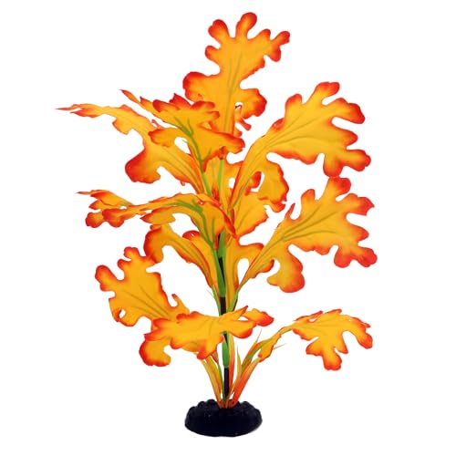 2 Pack 12 Inch Aquarium Silk Aquarium Plants (Yellow / 12 Inch)