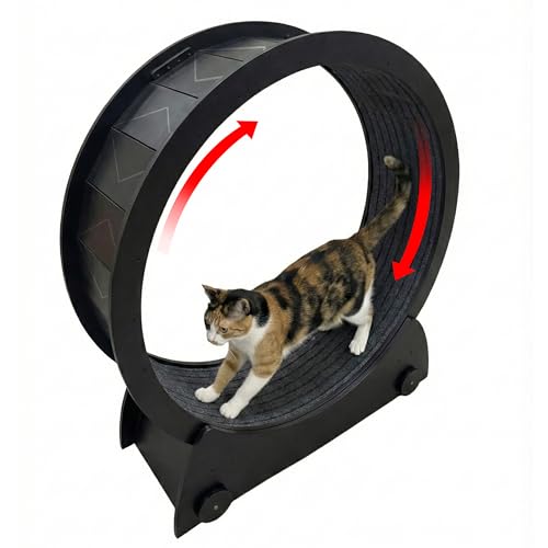 Portable Cat Running Wheel for Indoor Cats 44" Large XL 12" Wide