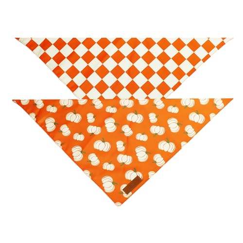 Thanksgiving Fall Dog Bandanas 2 Pack (Fall / Small)