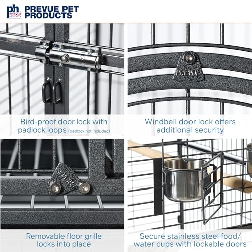 Prevue Hendryx Silverado Macaw Dometop Cage 3155S Silverado 46 (black)