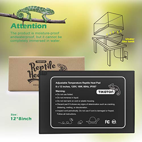 Reptile Heat Pad (1 Pack-12" X 8")