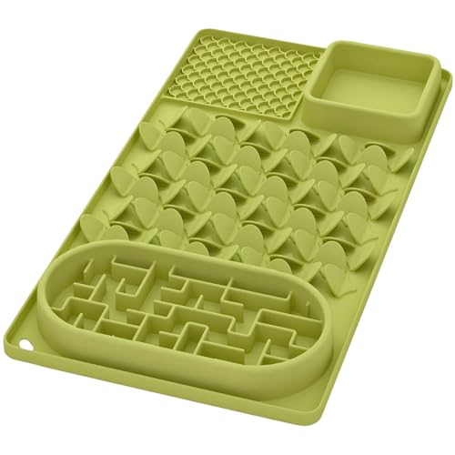 Slow Feeder Bowl for Large Dog (Green)