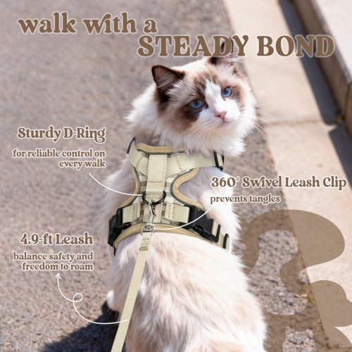 Cat Harness and Leash Set (Xs / Foamy Coffee)