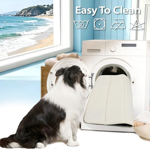 Dog Cooling Mat for Large Dogs (Dark Beige / 35"L x 23"W x 0.8"H)