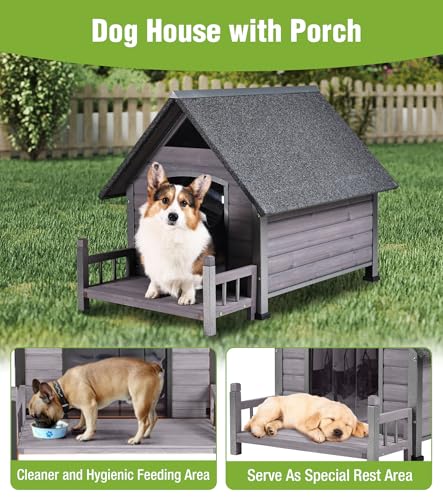 Dog House Outdoor Weatherproof with Porch