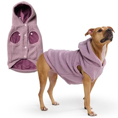 Sherpa Fleece Dog Jacket (Taupe / 2XL)