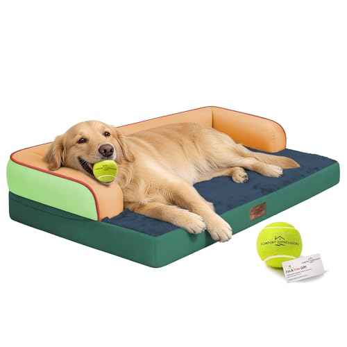 Orthopedic XL Dog Bed for Large and Extra Large Dogs (Citrus Grove / 42"L x 30"W x 7.5"Th)