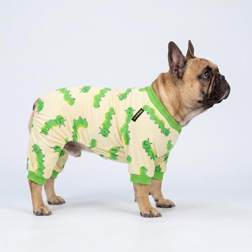 Caterpillar Dog Fleece Pajamas (Caterpillar / X-Large)