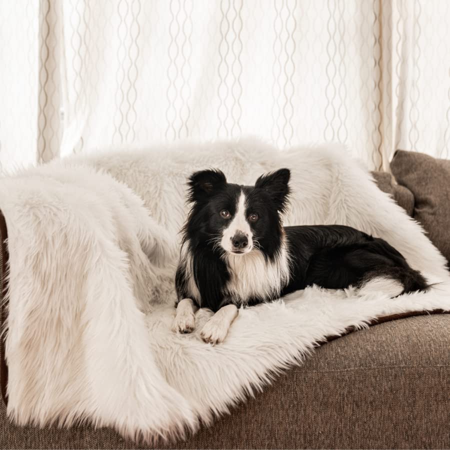 PupProtector Waterproof Throw Blanket (Polar White / Large (80" L x 62" W))