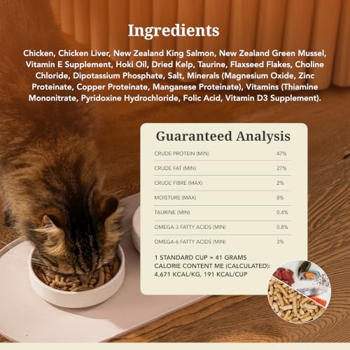 High Protein Freeze Dried Dry Cat Food with 98% Meat (3.5 Ounce (Pack of 1))