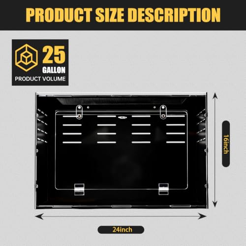 24x16x16 PVC Reptile Enclosure for Leopard Reptiles (24"16"16")