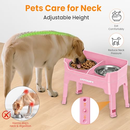 Elevated Dog Bowls (Pink / Large)