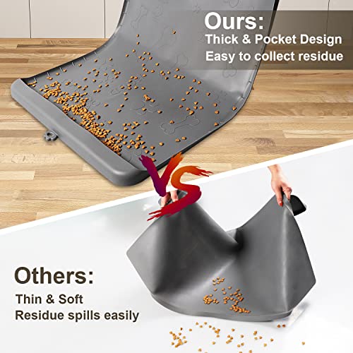 Dog Food Mat 36"x24" (Gray / 36"L x 24"W)