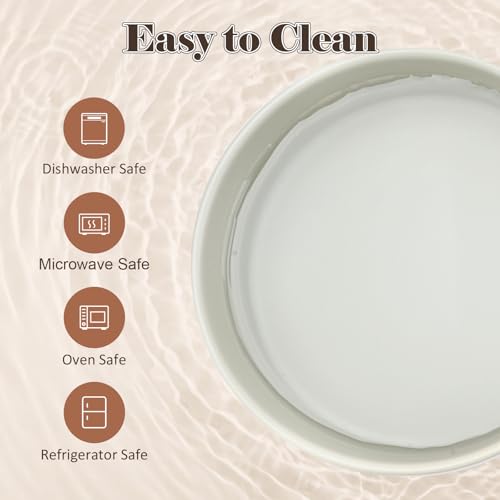 Raised Ceramic Dog Bowls Set with Non (60.87 Oz / Gray)