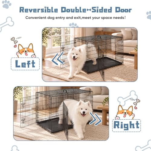 48 Inch Dog Crate (48.4"L x 30.0"W x 31.3"H)