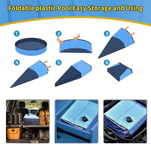 Foldable Dog Pool (32" / Blue)
