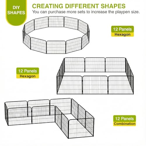Dog Playpen 24" (12 panels-without door)