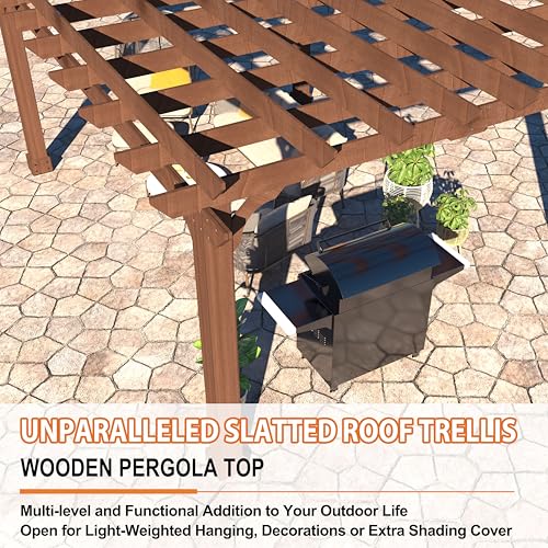12x14 FT Wooden Pergola (12 x 14 FT)