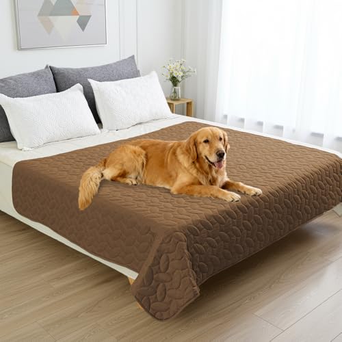 Waterproof Pet Bed Cover Anti (52x82 Inch (Pack of 1) / Camel)